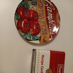 Campbell's plate and recipe box